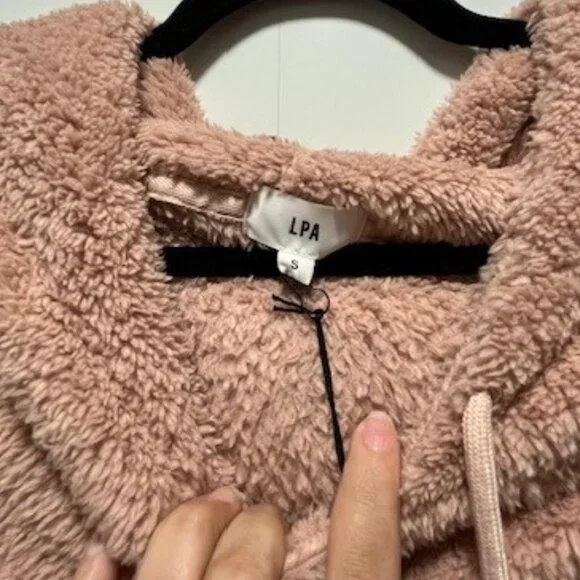 LPA Pink Sherpa Hoodie - Picture 2 of 3